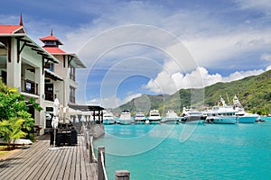 Luxury residency and marina in Eden Island, Seychelles.